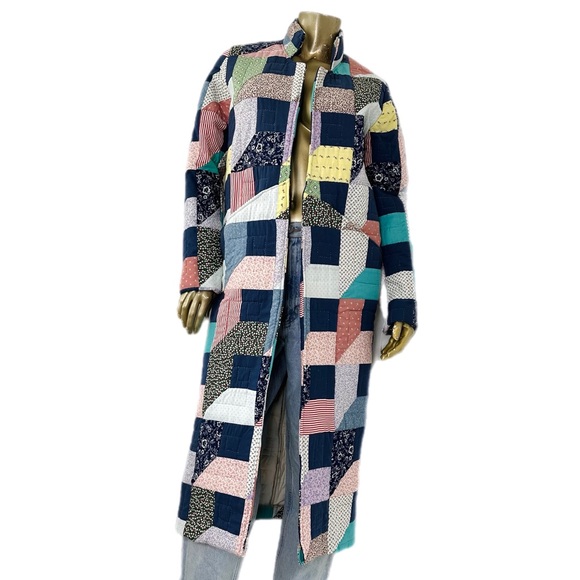 CUSTOM TAILOR-MADE PATCHWORK QUILT JACKET - Picture 3 of 12